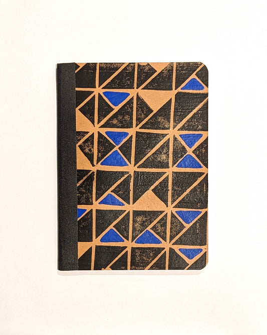 Triangles Notebook Blue