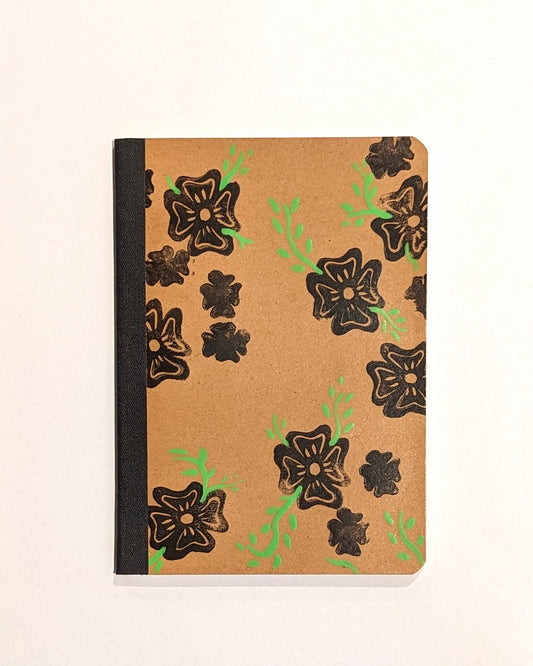 Flowers and Vines Notebook Green